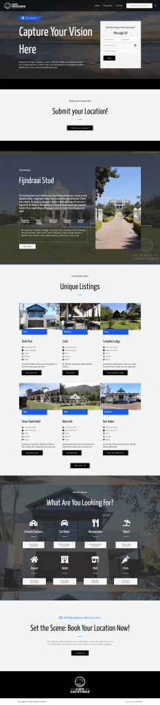 Cape Locations Front Page